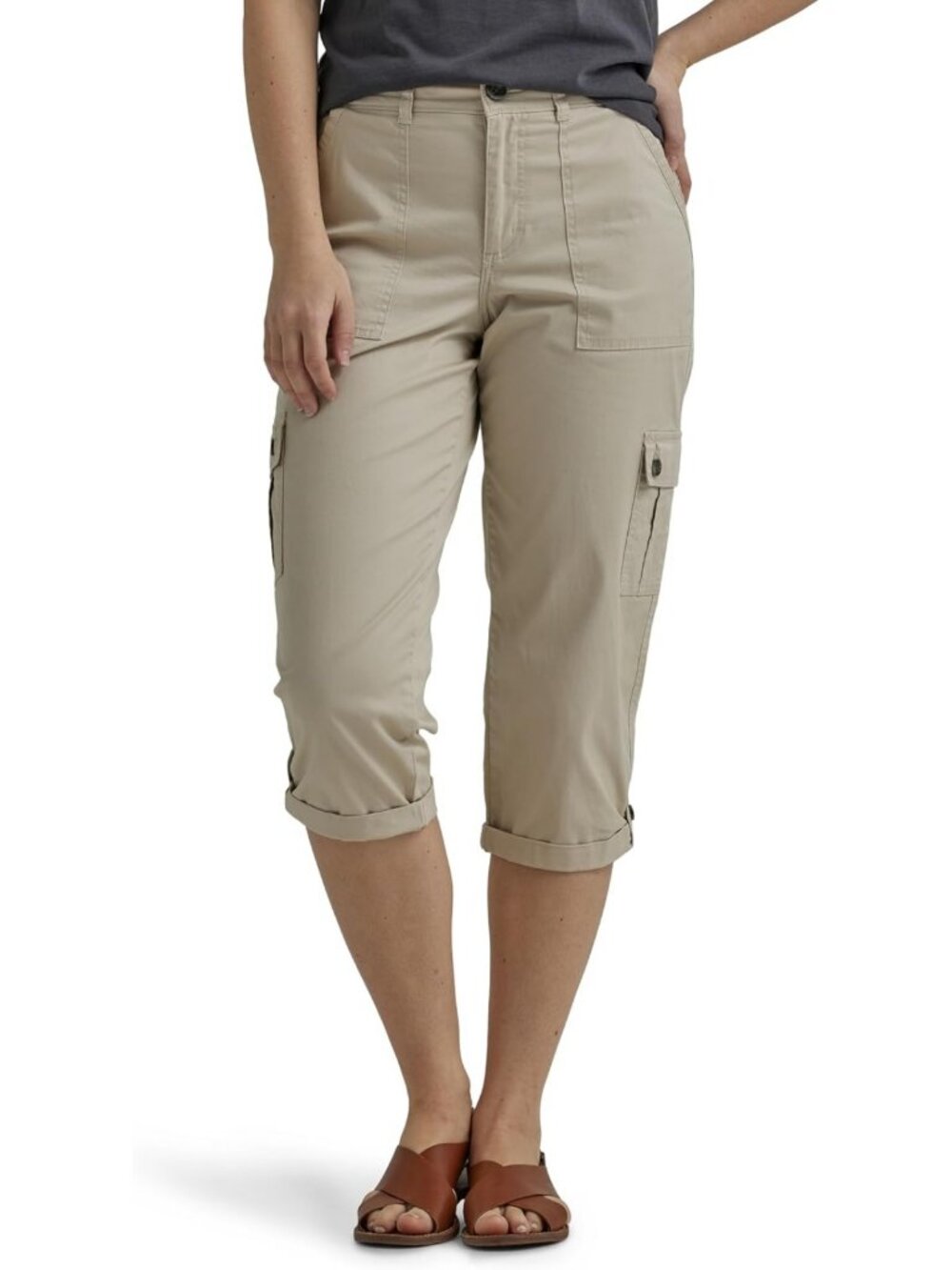 Ultra Lux Comfort Flex-to-Go Cargo Capri Pants for Women - Stylish & Versatile